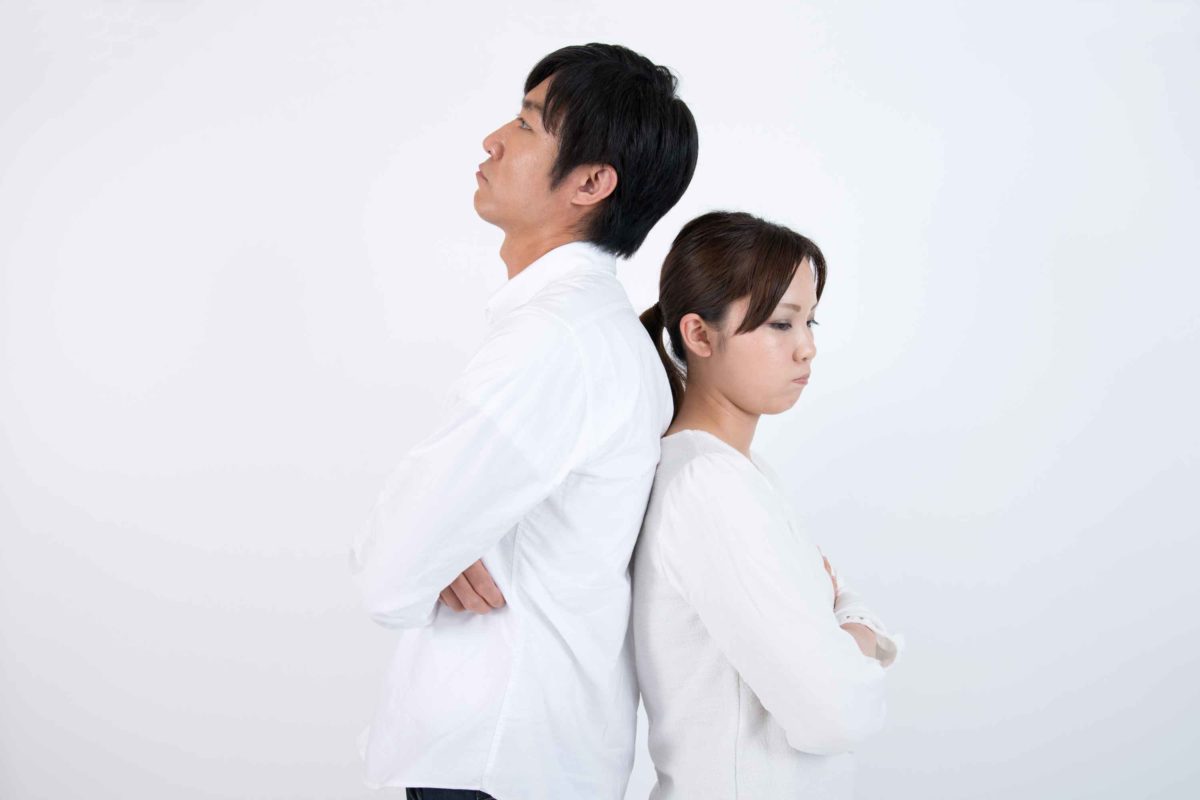 ケンカするカップル